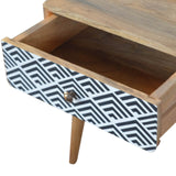 Table de nuit en bois massif de manguier  fabriquée à la main