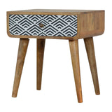Table de chevet design en bois massif de manguier.