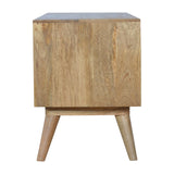 Acheter un meuble tv en bois à 4 tiroirs en manguier massif bois brut.