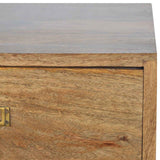 Un meuble en manguier pour  petit espace de rangement pour salon, chambre à coucher sans roulettes en bois naturel.