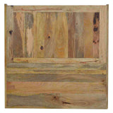 Banquette en bois naturel rustique. 