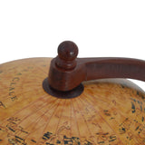 Grand globe terrestre vintage en bois massif