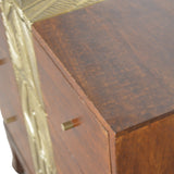 Meuble de rangement luxe  en bois massif coloris bois foncé.