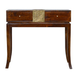 Table de console de luxe style vintage en manguier massif pas cher.