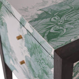 Chiffonnier à tiroirs de style contemporain fabriqué en bois de manguier massif. 