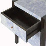 Meuble en bois exotique fait-main imprimé peinture grecque antique.