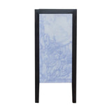 Commode à la fois meuble TV en manguier massif pas cher, collection de meubles imprimés luxe. Un meuble style décoratif teintes noire et imprimée peinture grecque antique.