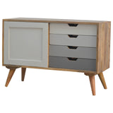Meuble de rangement en bois exotique design scandinave.