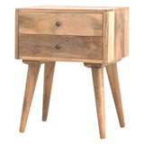 Meuble d'appoint de forme rectangulaire rustique en bois de manguier.