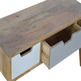 Meuble télé en bois brut de manguier famille bois de teck massif bois exotique durable 100 % recyclable. 