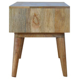 Acheter un meuble tv en bois à 2 tiroirs en manguier massif bois brut.