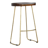 Bien-aise, tabouret de bar en bois massif fait main.