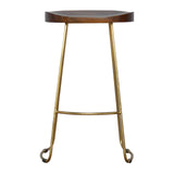 Tabouret de bar haut avec hauteur d'assise 73 cm en manguier massif.