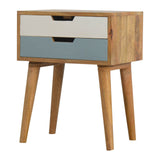 Table de chevet essences bois de manguier style contemporain.