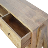 Meuble télé design de style nordique en manguier. 