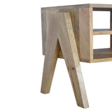 Meuble TV vintage en manguier massif design sobre et élégant. 