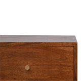 Mobilier de salon en bois naturel massif de style vintage et contemporain fabriqué en bois de manguier.