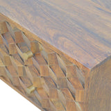 Acheter un meuble tv en bois massif fait à la main à partir de bois de manguier exotique naturel.