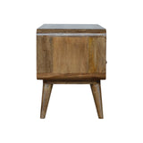 Meuble de salle de séjour en bois vieilli massif.