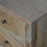 Table en bois brut finitions chêne massif en manguier 