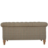 Canapé Chesterfield multi tweed en bois naturel brut