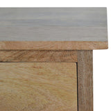 Table d'appoint de style nordique avec 2 tiroirs en bois massif