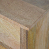 Table d'appoint de style nordique avec 2 tiroirs en bois massif