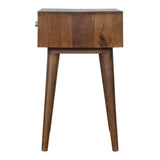 Petite table en bois naturel polyvalente teinte foncé laqué en manguier massif.