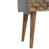 Mobilier de salle style vintage en bois de manguier massif. 