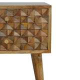 Meuble exotique manguier massif de style vintage en bois brut.