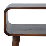 Table de chevet fabriquée en bois massif famille bois de teck masif.