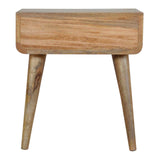 Table d'appoint design style nordique en manguier massif pour des intérieurs sobre et élégant. .