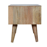 Meuble TV en manguier massif avec un aspect contemporain.