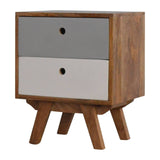 Meuble d'appoint, chevet de style scandinave en bois naturel massif.