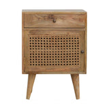 Meuble en bois massif coloris marron de style scandinave.
