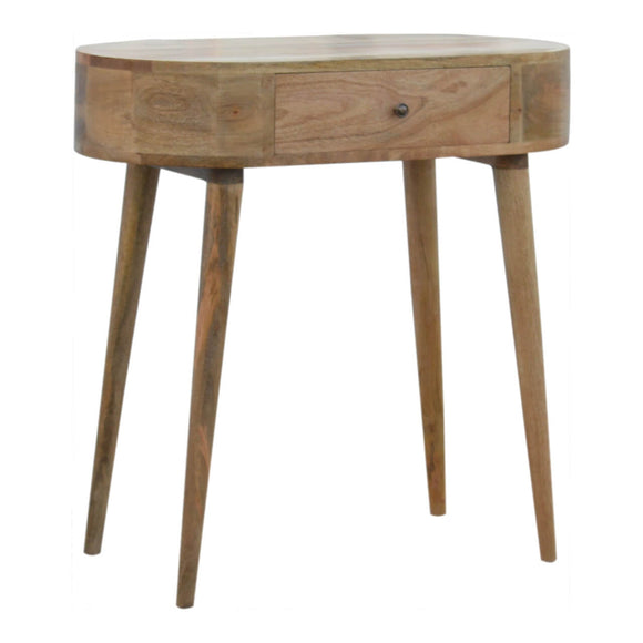 Table console en bois massif fabrication à la main avec un tiroir