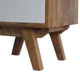 Petit meuble de rangement pour salon ou chambre à coucher en manguier massif famille bois teck exotiques.