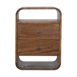 Chevet, table d'appoint, bout de canapé en bois de manguier massif naturel fait-main.