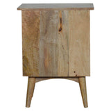 Table d'appoint de style nordique avec 2 tiroirs en bois massif