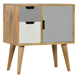 Très belle table d'appoint chaleureuse fabriquée en bois exotique.