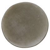 Pouf en velours de moka avec structure en bois massif fait à la main parfait pour accompagner un canapé d'angle en bois teck.