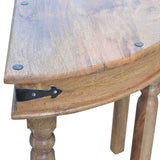 Meuble de mélange de style vintage, industriel et Louis XV en manguier massif fait-main.