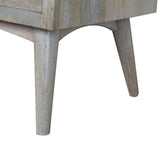 Meuble de rangement en bois brut fait main en manguier.