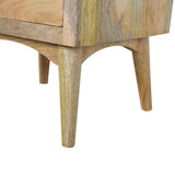 Table d'appoint de style nordique avec 2 tiroirs en bois massif
