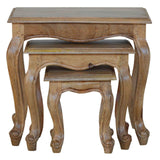 Mobilier style victorien en bois de manguier exotique.