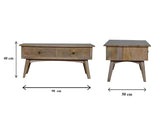 Meuble de salon vieilli en manguier massif fait à la main.